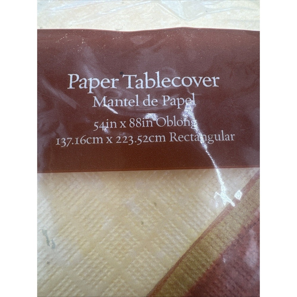 Harvest Paper Tablecover 54x88 Oblong Rectangular Fall Thanksgiving Decor‎